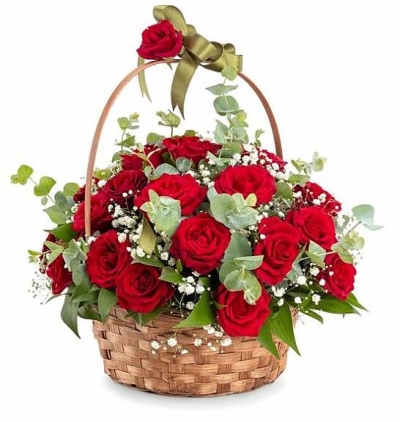 vazoda papatyalar ve güller Çiçeği & Ürünü Sepet Dolusu Güller  