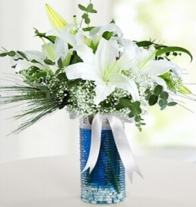 beyaz zerafet Çiçeği & Ürünü Mis Kokulu Lilyumlar 