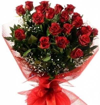 kırmızı gül ve lilyum zerafet Çiçeği & Ürünü 21 Kırmızı Gül Buketi 